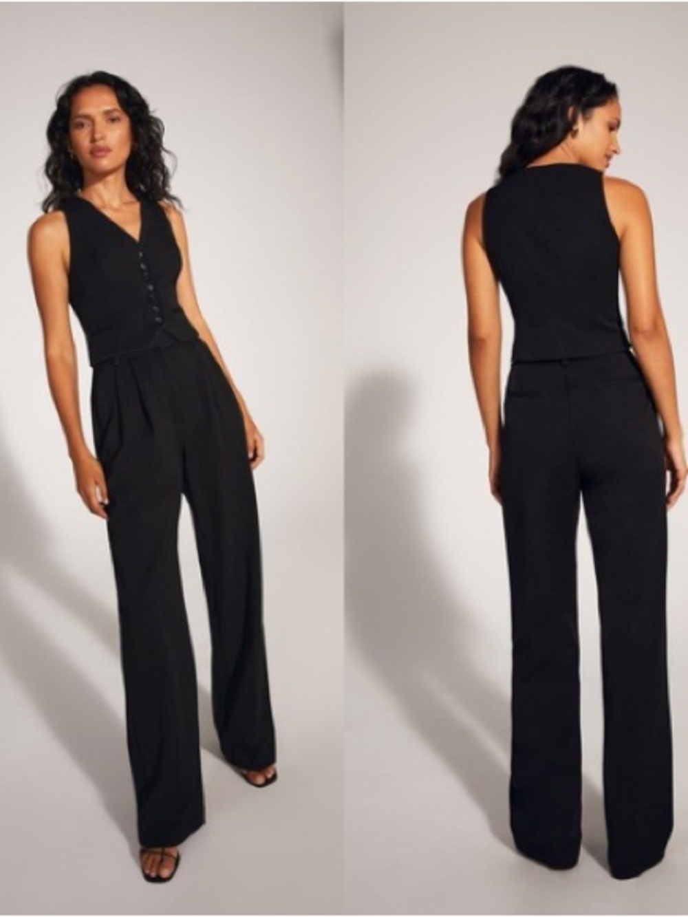 Favorite Daughter The Favorite Pants Black Wide Leg Trouser Size 8